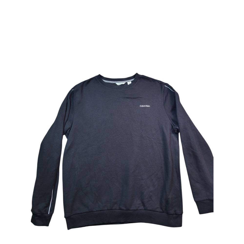 Calvin Klein Sweatshirt Pullover Crew Neck Athleisure Activewear Black L